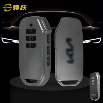 KIS1T1-Black-Metal Gray Plating- Car Key Cover For Kia