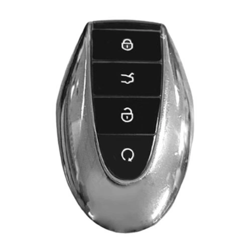 GEK1T1-White-Silver Platingg- Car Key Cover For Geely Auto