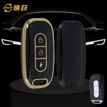 AAA1T1-Black-Gold Plating- Car Key Cover For Aima TAILG