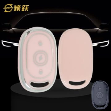 AAB2T1-Pink-Silver Plating- Car Key Cover For Aima