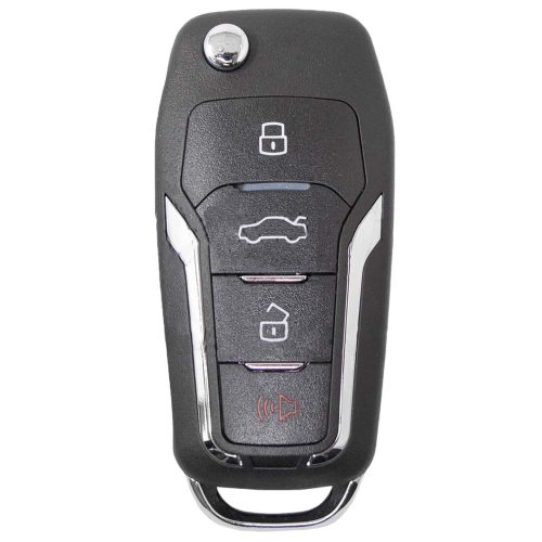FOA7T1-White-Silver Plating- Car Key Cover For Ford