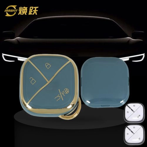 WUG3T1-Granny Grey-Gold Plating- Car Key Cover For Wuling