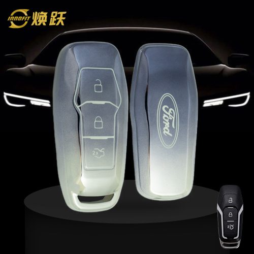 FOU3T1-Gradient Gray- Car Key Cover For Ford