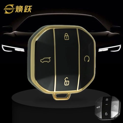 JTA1T1-Black-Gold Plating- Car Key Cover For Jet0ur