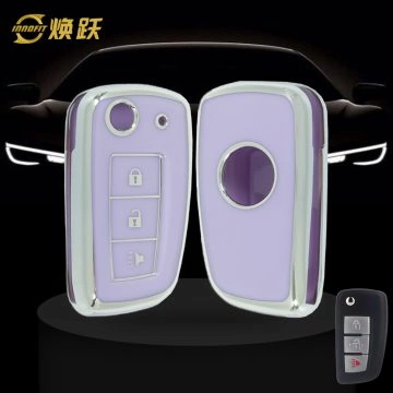 NIC3T1-Purple-Silver Plating- Car Key Cover For Nissan