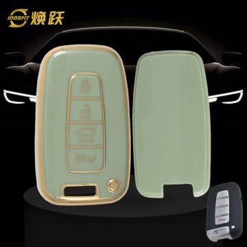 HYC2T1-Green-Gold Plating- Car Key Cover For Hyundai Kia