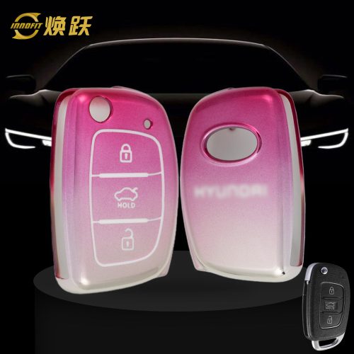 HYF1T1-Gradient Pink- Car Key Cover For Hyundai