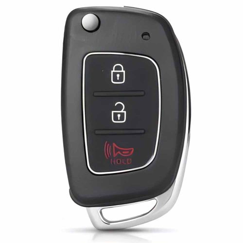 HYF4T1-Black-Silver Plating- Car Key Cover For Hyundai