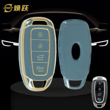 HYS1T1-Granny Grey-Gold Plating- Car Key Cover For Hyundai