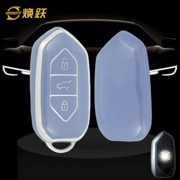 TGA1T1-Light Blue-Silver Plating- Car Key Cover For Togg
