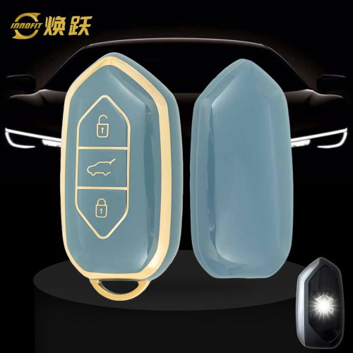 TGA1T1-Granny Grey-Gold Plating- Car Key Cover For Togg