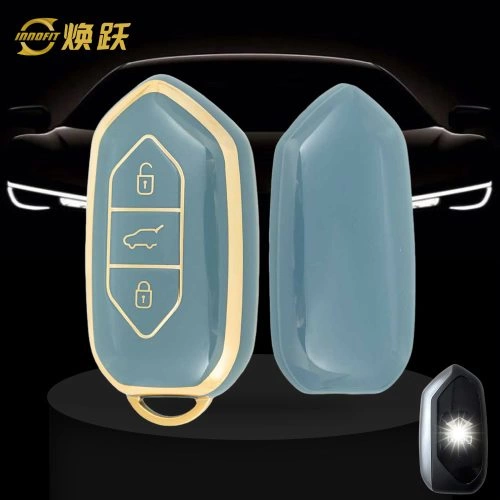 TGA1T1-Granny Grey-Gold Plating- Car Key Cover For Togg