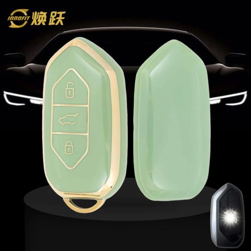 TGA1T1-Green-Gold Plating- Car Key Cover For Togg