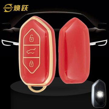TGA1T1-Red-Gold Plating- Car Key Cover For Togg