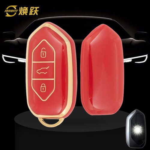 TGA1T1-Red-Gold Plating- Car Key Cover For Togg