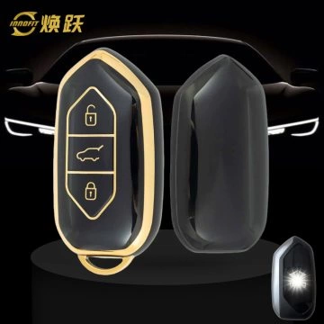 TGA1T1-Black-Gold Plating- Car Key Cover For Togg