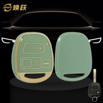TON4T1-Green-Gold Plating- Car Key Cover For Toyota