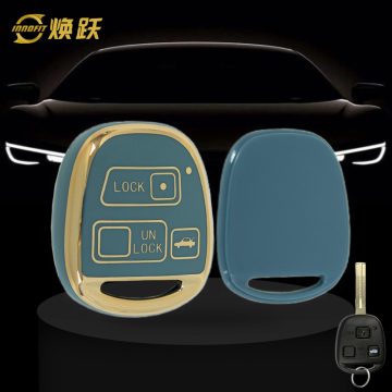 TON4T1-Granny Grey-Gold Plating- Car Key Cover For Toyota