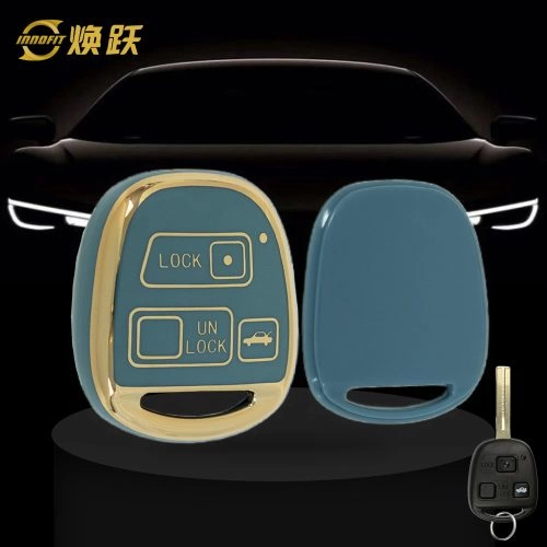 TON4T1-Granny Grey-Gold Plating- Car Key Cover For Toyota