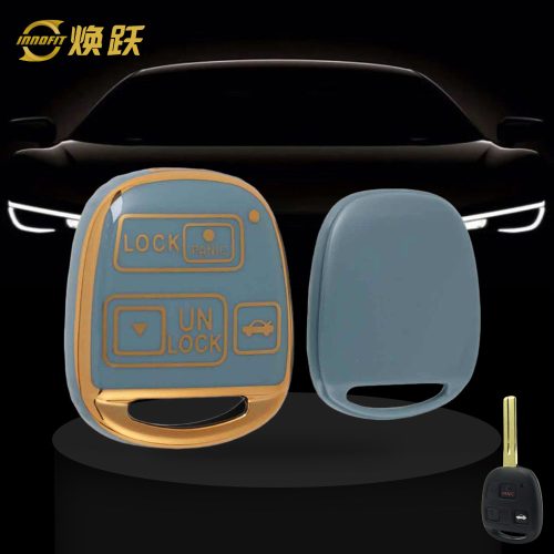 TON5T1-Granny Grey-Gold Plating- Car Key Cover For Toyota