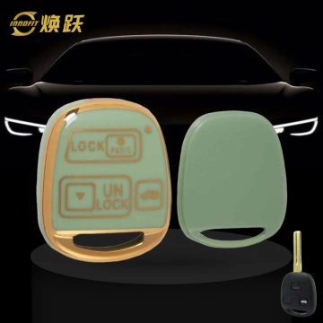 TON5T1-Green-Gold Plating- Car Key Cover For Toyota