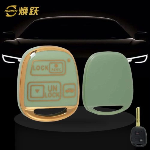 TON5T1-Green-Gold Plating- Car Key Cover For Toyota