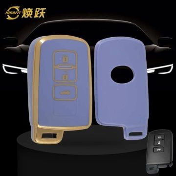 TOD1T1-Light Blue-Gold Plating- Car Key Cover For Toyota