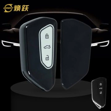 VOC1T1-White Glue Style-Black-Black Bottom- Car Key Cover For Volkswagen skoda