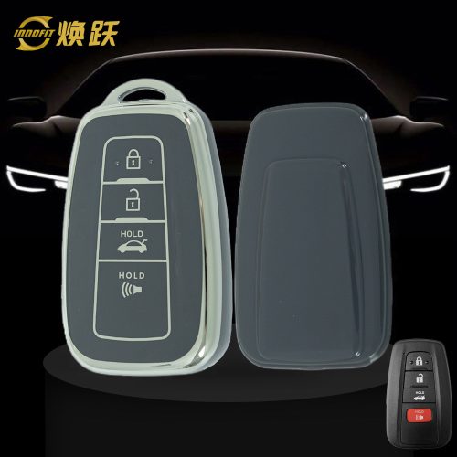 TOB4T1-Space Gray-Silver Plating- Car Key Cover For Toyota