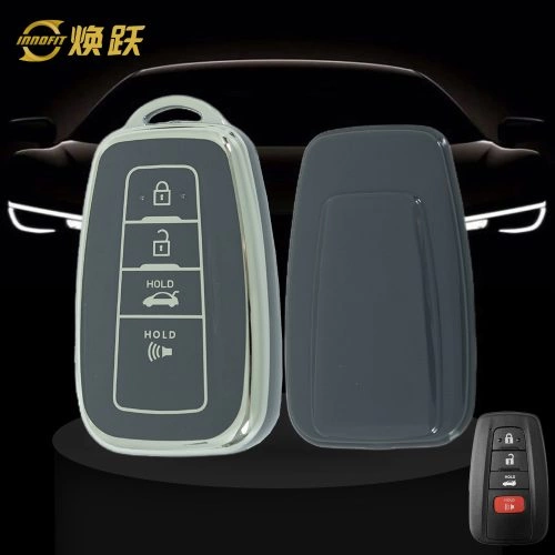 TOB4T1-Space Gray-Silver Plating- Car Key Cover For Toyota