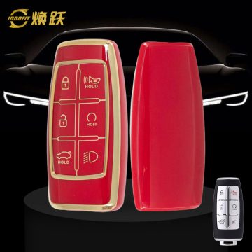 GNA2T1-Red-Gold Plating- Car Key Cover For GENESIS