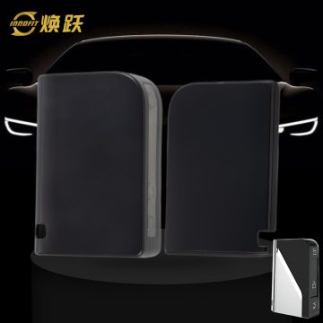 LYB1T1-White Transparent Button-Black Plating- Car Key Cover For LYNK&CO