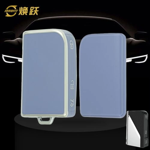 LYB1T1-Light Blue-Silver Plating- Car Key Cover For LYNK&CO
