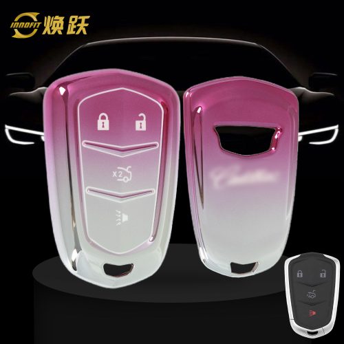 CAA6T1-Gradient Pink- Car Key Cover For Cadillac